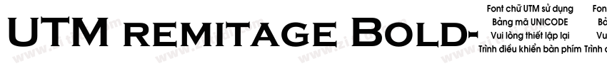UTM remitage Bold字体转换